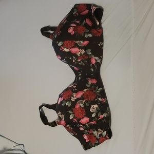 Torrid Skulls and roses print no wire bra